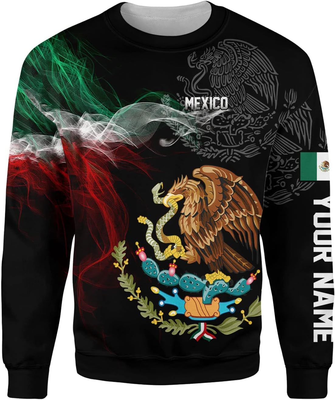 Personalized Name Mexican Shirts for Men, Customized Mexico Shirts for Men, Mexico Shirts for Women Mexico Shirt Eagle Flag