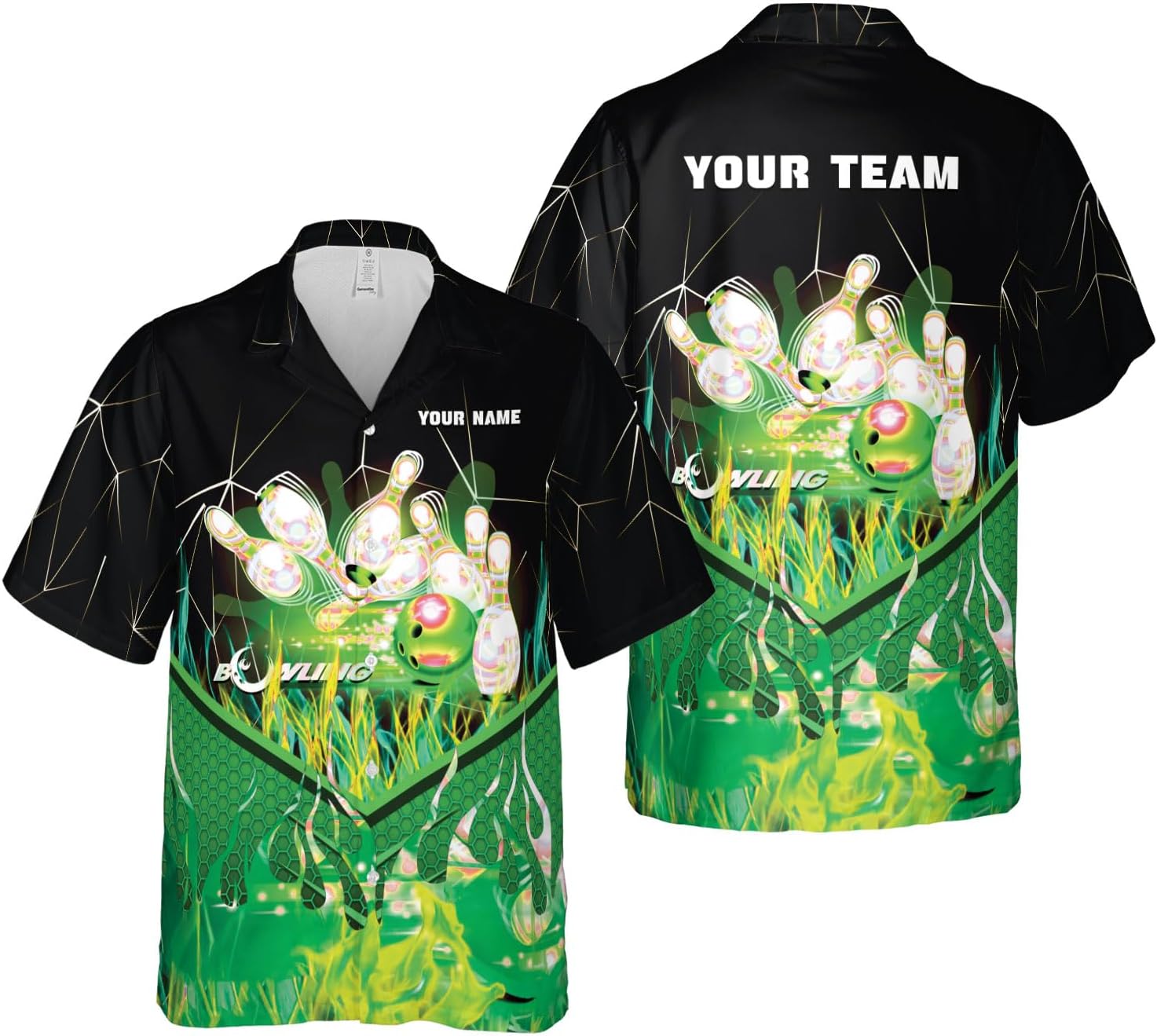 Mostprints Personalized Name Bowling Hawaii Shirts for Men and Women 3D, Bowling Shirts for Team Bowling, Bowling Shirts Gift