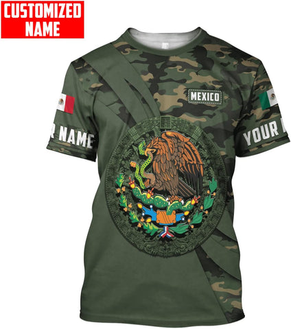 Customized Name Mexico Army, Mexico Hoodie, Custom Name Mexico Hoodies for Men Unisex Hoodie, T Shirt, Zip Up Hoodie, Sweatshirt for Men AD1054