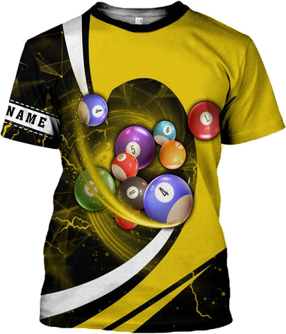 Parvii Personalized Billiards Shirt for Men, 8 Ball Pool Shirt, Billiards Gift