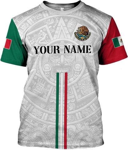 Mostprints Personalized Name Mexican Shirts for Men 3D Customized Mexico Shirts for Men Mexico Shirts for Women Mexico Shirt
