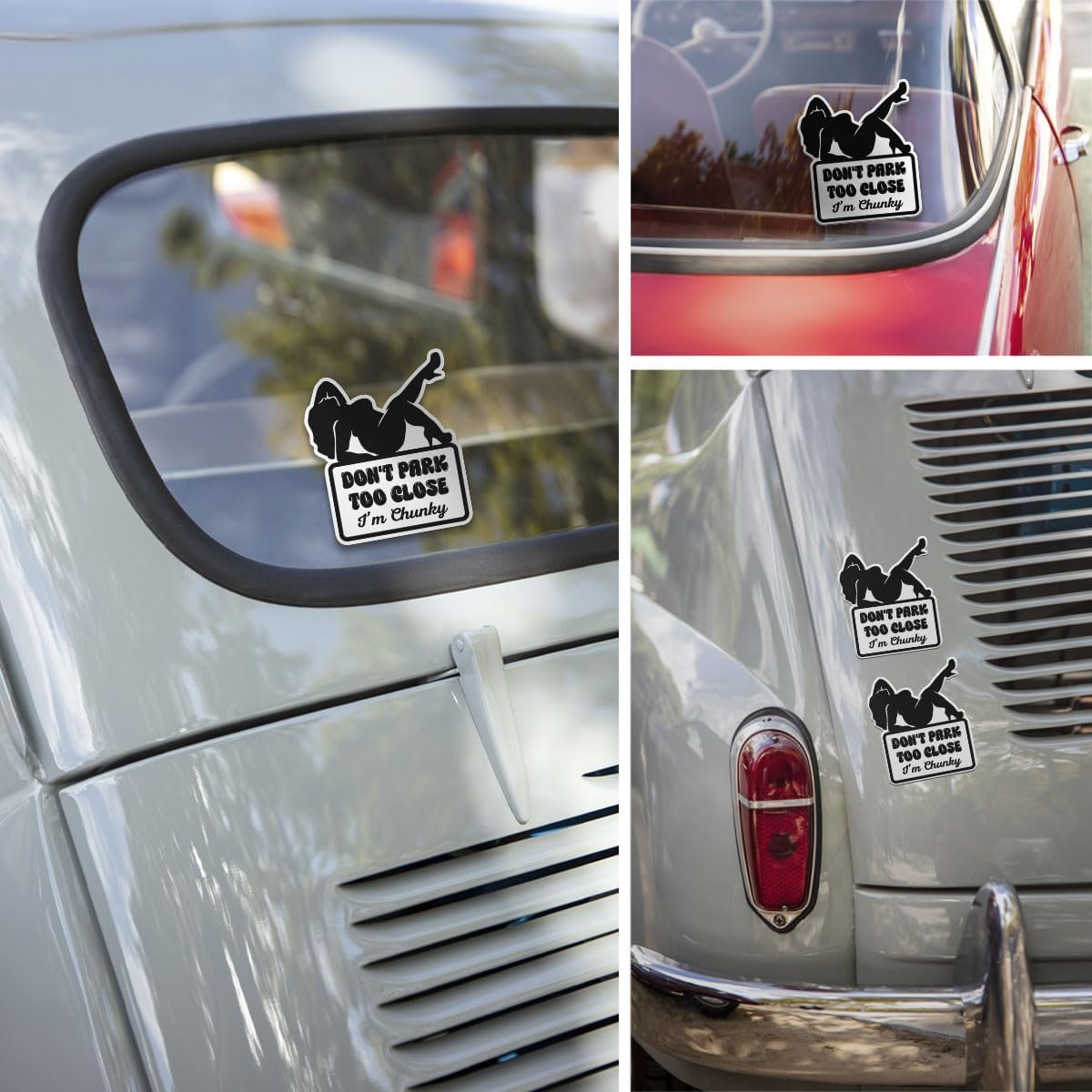 3 Pcs Don't Park Too Close I'm Chunky Sticker, Dont Park Too Close Im Chunky Car Sticker, Don't Park Too Close I'm Chunky Car Decal Funny Chunky Stickers for Car Truck Laptop Phone Helmet 5" (C1)