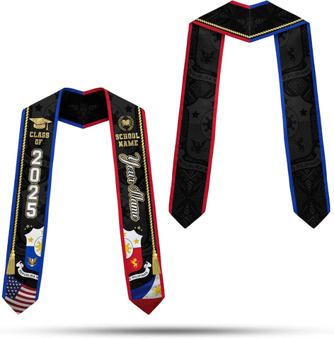 Customize Filipino Graduation Sash, Philippines Graduation Stole, Philippine Graduation Sash 2025