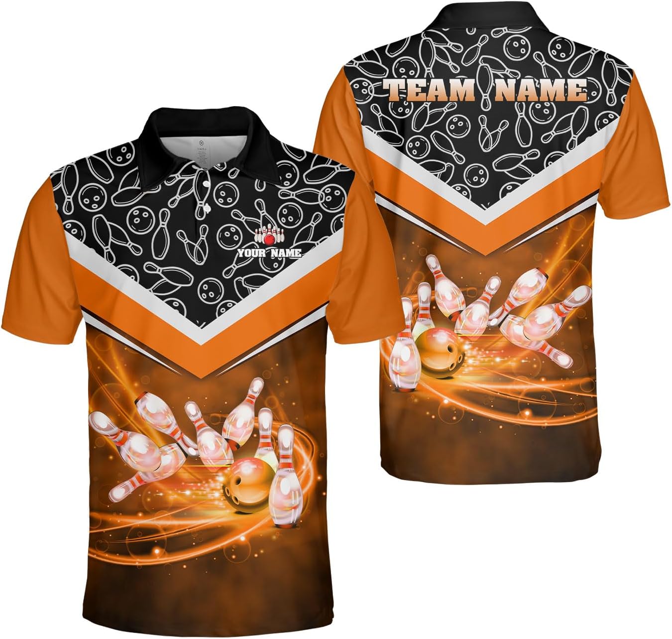 Ligthuy Personalized Name Bowling Polo Shirts 3D for Men and Women, Bowling Shirt, Bowling Team