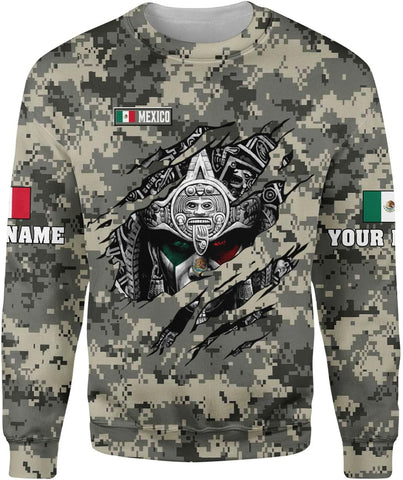 RoyalBro Personalized Mexico Shirts, Camisas De Mexico, Mexico Shirts for Men, Mexican Flag Jersey Shirt Mexico 3D Shirt