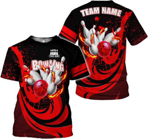 Mostprints Personalized Name Bowling Shirts for Men and Women 3D, Bowling Shirts for Team Bowling, Bowling Shirts Gift