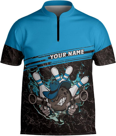 Homedesign Personalized Bowling Jersey Gift 3D Custom Bowling Shirts for Team Name Bowl Bowler Shirt Unisex Cool Men Women
