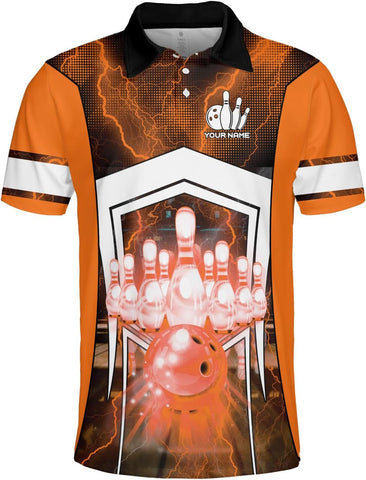Custom Bowling Polo Shirt Personalized 3D Team Name Bowling Shirts for Men Women Jersey Unisex Bowler Short Sleeve Gift Tee