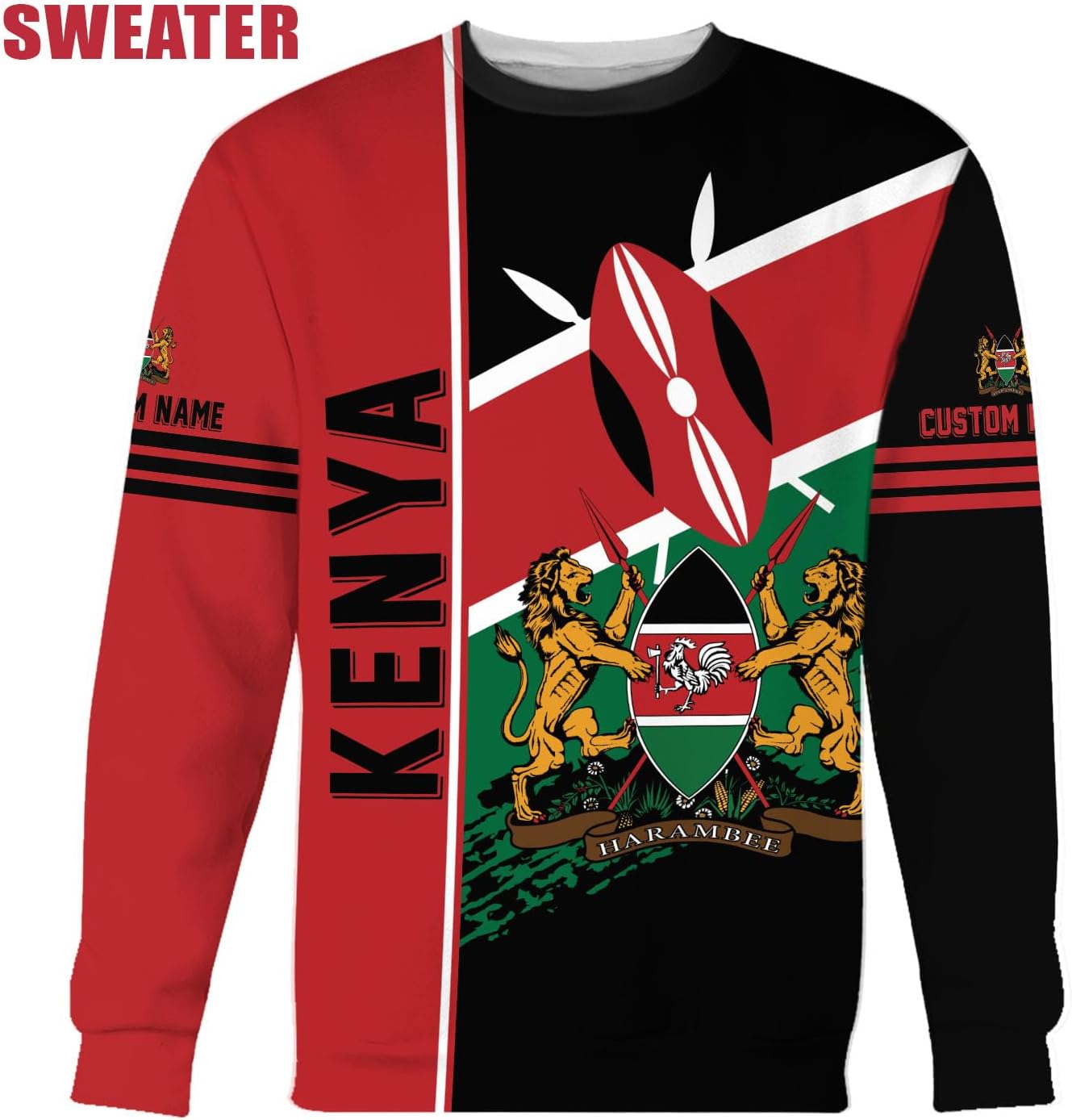 Personalized Kenya Flag 3D Shirts - Kenyan Pride Gift