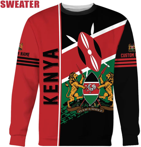 Personalized Kenya Flag 3D Shirts - Kenyan Pride Gift