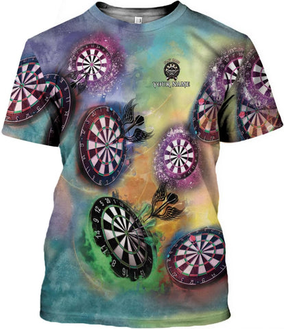 Personalized Name Dart Shirts 3D, Custom Mens Dart Shirts, Dart Shirts for Teams, Funny Dart T-Shirts for Men and Women
