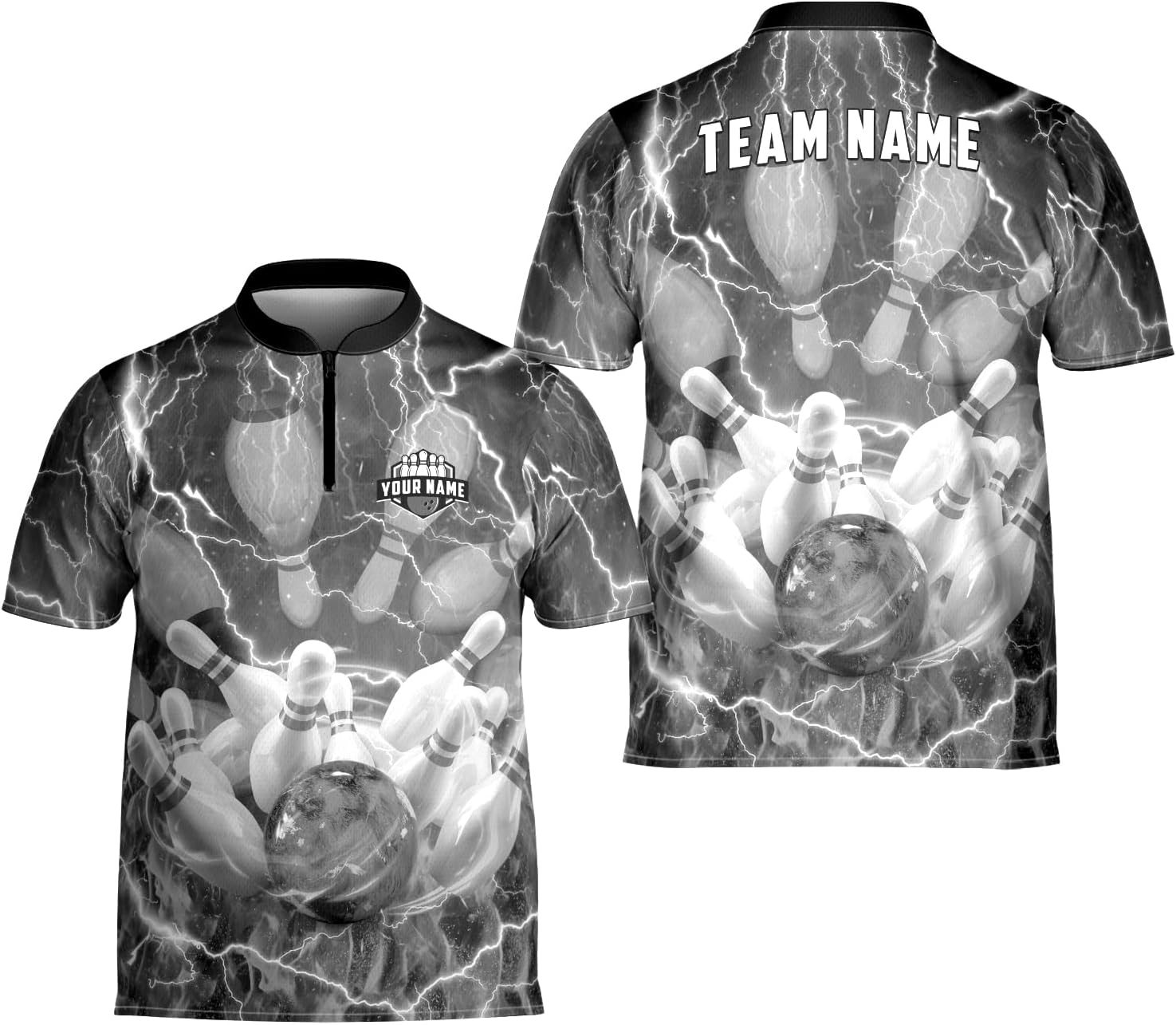 Artparel Personalized Name Bowling Jersey 3D, Custom Bowling Shirts for Team, Bowling Shirt Unisex for Men & Women