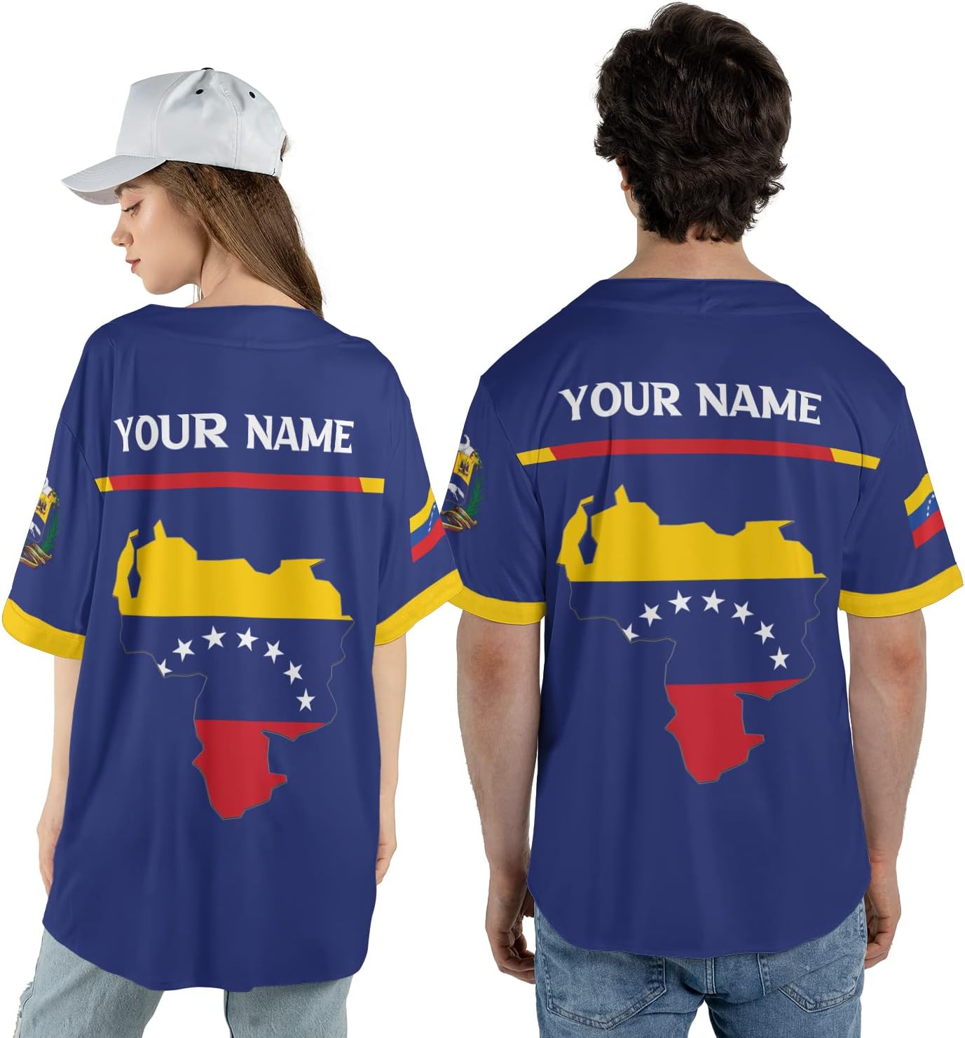 Personalized Name Venezuela Baseball Jersey Shirt, Venezuela Jersey for Men and Women Baseball Jersey Shirt Unisex S-5XL