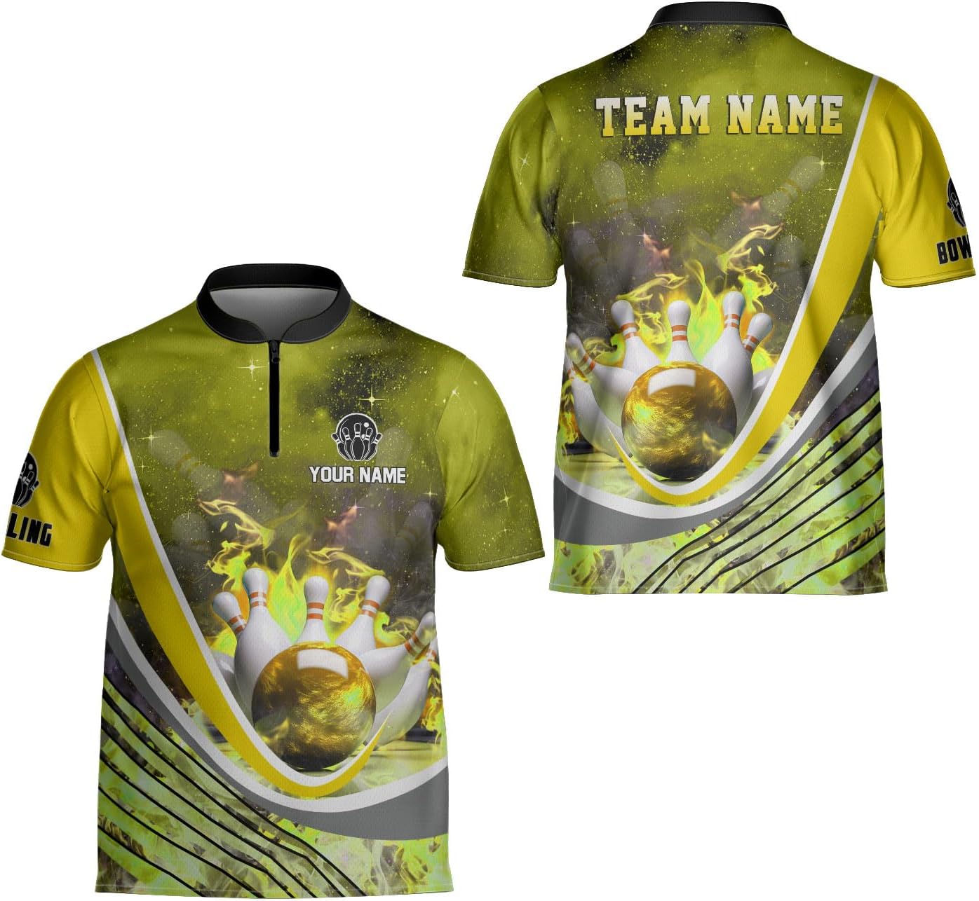 Ligthuy Personalized Bowling Jersey 3D, Bowling Shirts for Team, Bowling Shirt Unisex for Men Women, Bowling Shirts for Men