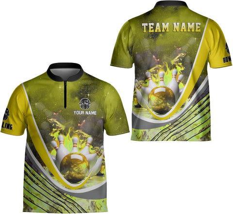 Ligthuy Personalized Bowling Jersey 3D, Bowling Shirts for Team, Bowling Shirt Unisex for Men Women, Bowling Shirts for Men