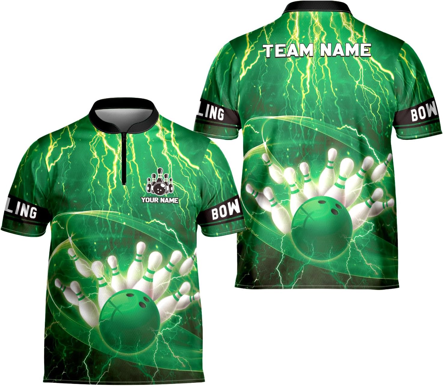 Artparel Personalized Name Bowling Jersey 3D, Custom Bowling Shirts for Team, Bowling Shirt Unisex for Men & Women