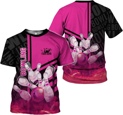 mostprints Personalized Name Bowling Shirts for Men & Women, Bowling Shirts for Team Bowling, Bowling Shirts Gift Unisex