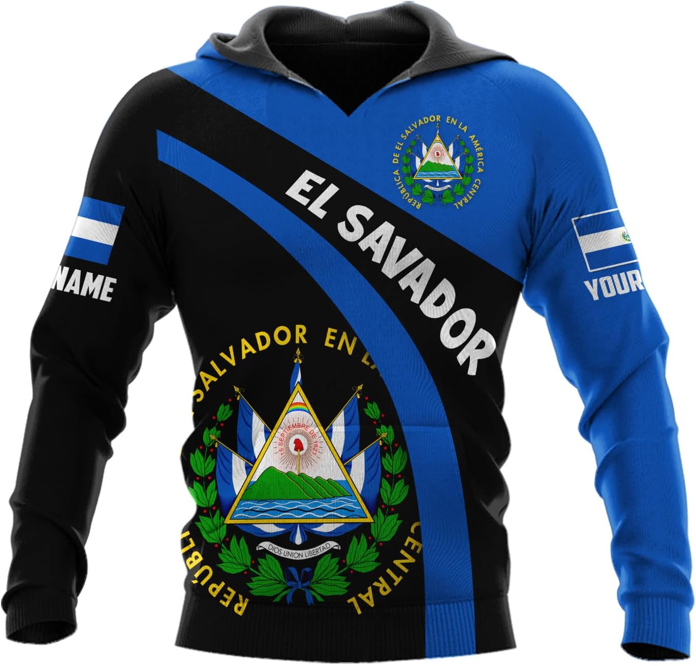 Custom El Salvador Flag Shirt for Men Women Personalized Salvadoran Pride Tshirt 3D El Salvador Clothes Salvadoreñas Shirts