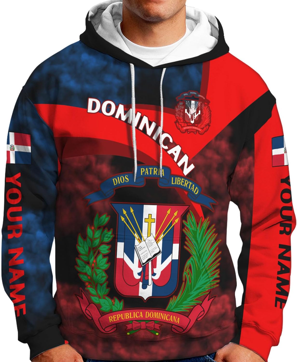 Ligthuy Personalized Dominican Shirt 3D, Dominican Republic Shirts, Dominican Flag Unisex Republica Dominicana Shirt S-5XL