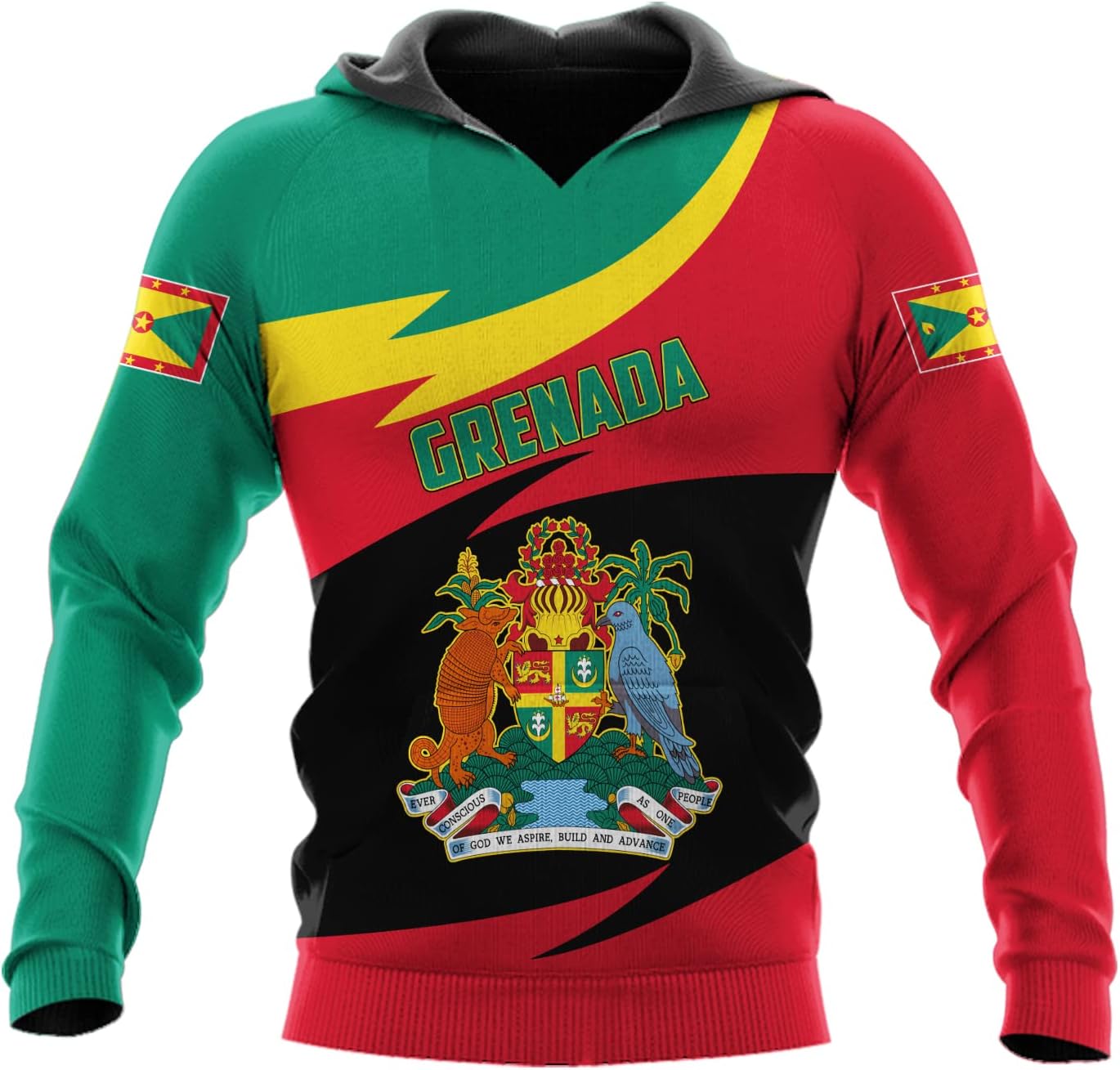 Podagree Personalized Grenada T-Shirt 3D, Proud Grenadan Tshirt, Grenada Flag Grenadian Pride Grenadian Heritage Shirt