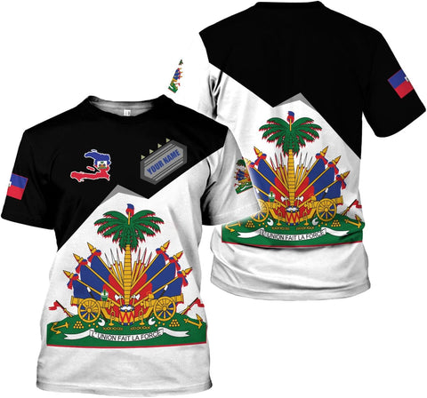 Vybonz Personalized Haiti Zip Hoodie - Men & Women Haitian Pride Coat Of Arms Hoodie