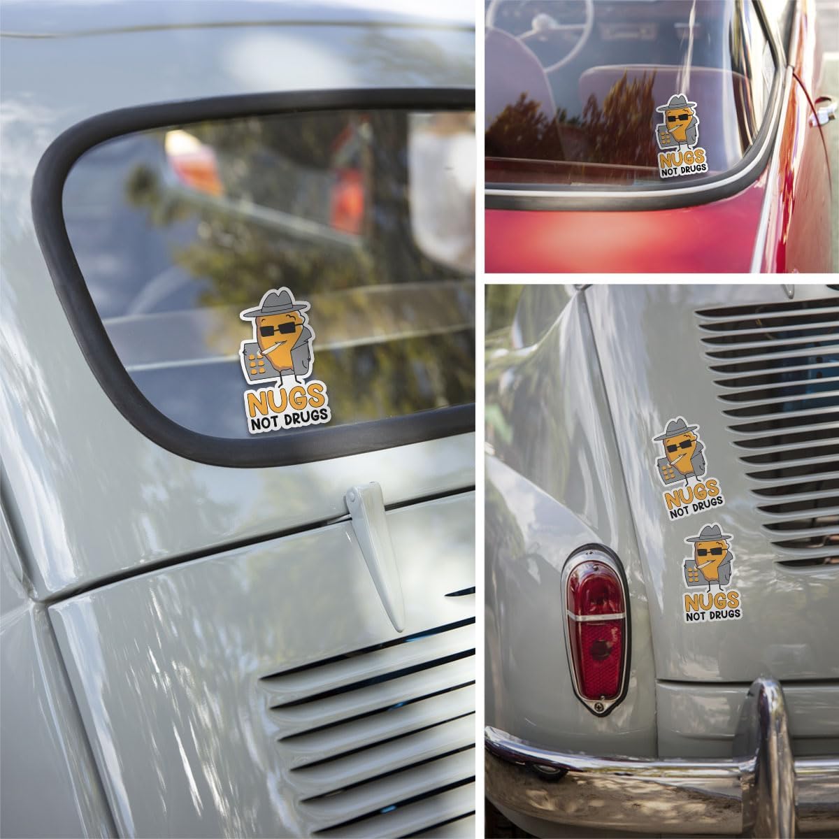 3 Pcs Nugs not Drugs Sticker, Funny Nugs Not Drugs Chicken Nugget Dealer Stickers Chicken Nuggets Sticker Nugs not Drugs Bumper Decal, nug not Drugs Stickers for Laptop Bottle Phone Car Helmet 3"x3"