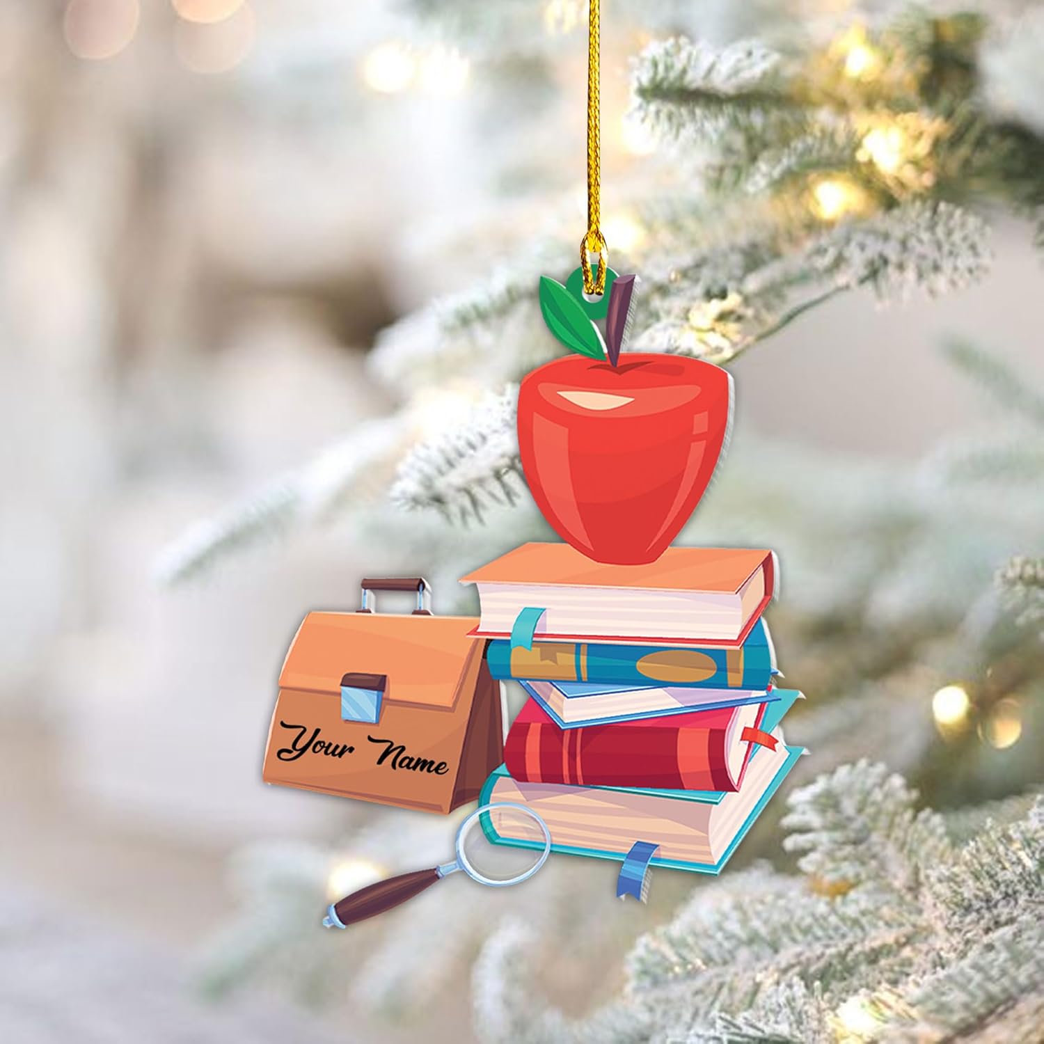 MAPrints Teacher Ornaments Christmas 2024, Teacher Appreciation Gifts for Women, Teacher Acrylic 2D Flat Ornaments, Thank You Appreciation Ornaments, Keepsake Gifts for Teacher (TC 2)