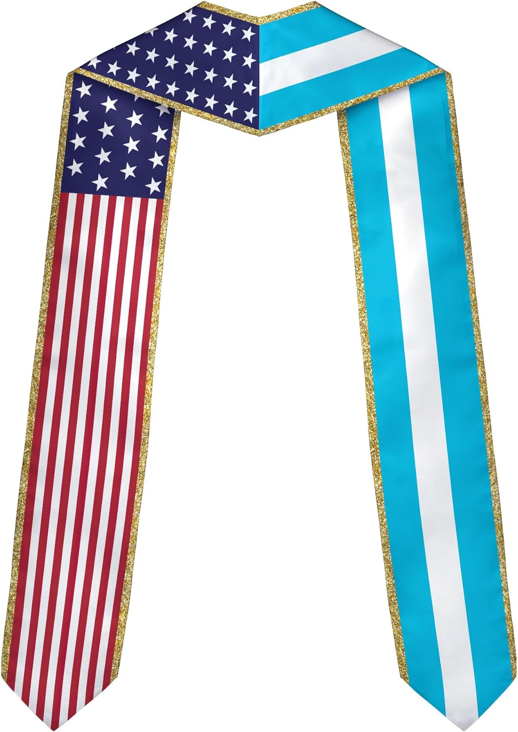 Pretyprints Honduran Graduation Sash, Custom Honduran American Flag Graduation Sash 2025, Honduras Graduation Stole