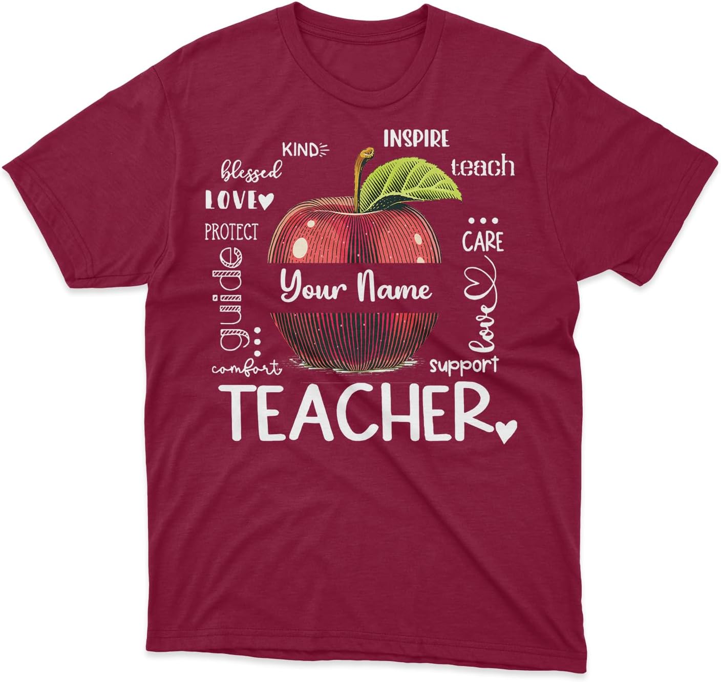 Personalized Teacher Shirts for Women Men, Teacher Tshirts Teach Shirts Teacher T-Shirts Rainbow Teacher T Shirt (TS61)