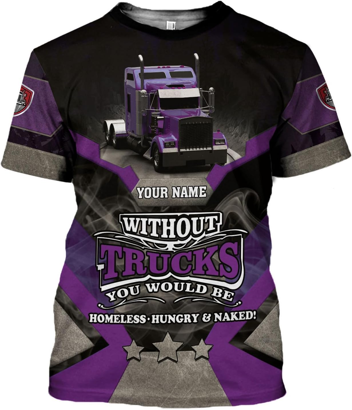 Personalized Trucker Shirt Custom US Flag Truck Driver Hoodie T