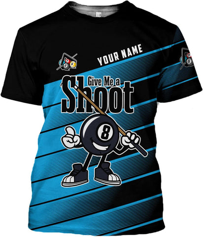 Parvii Personalized Billiards Shirt for Men, 8 Ball Pool Shirt, Billiards Gift