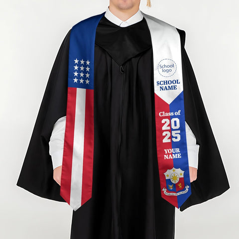 Customize Filipino Graduation Sash, Philippines Graduation Stole, Philippine Graduation Sash 2025