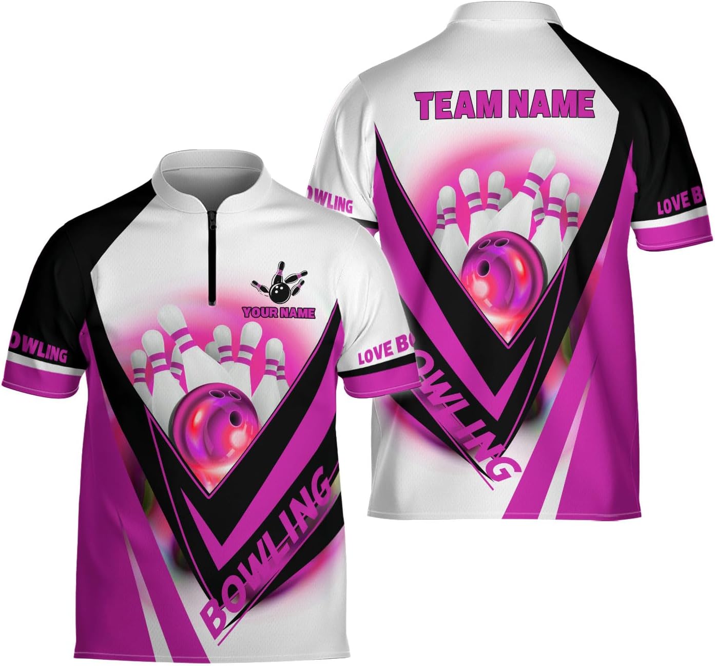 Ligthuy Personalized Bowling Jersey 3D, Bowling Shirts for Team, Bowling Shirt Unisex for Men Women, Bowling Shirts for Men