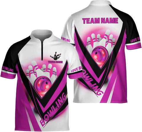 Ligthuy Personalized Bowling Jersey 3D, Bowling Shirts for Team, Bowling Shirt Unisex for Men Women, Bowling Shirts for Men