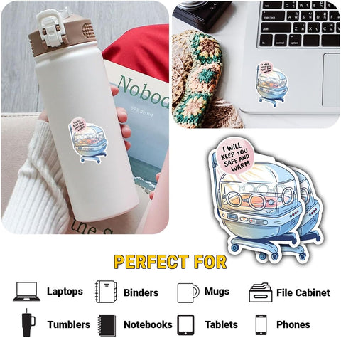 (3PCS) I Will Keep You Safe and Warm Sticker, Gifts Medical Neonatal Stickers Incubator Baby Illustration for NICU Teams and Healthcare Heroes Car Decal for Laptop Tumbler Water Bottle 3 Inch