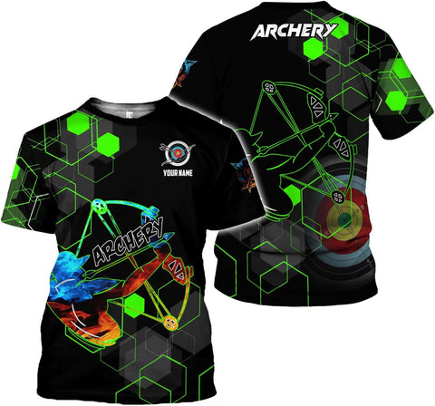 Artparel Personalized Archery Shirt 3D Archery Target Bow Archery Shirts for Men Women Archer Archery Lovers T-Shirt S-5XL