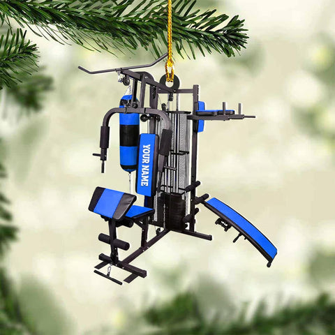 AOVL Personalized Weight Plate Ornament Weight Ornament Fitness Gift for Gym Ornament Merry Liftmas Christmas Hanging Ornaments Weight Plates Ceramic Ornament (DF8)