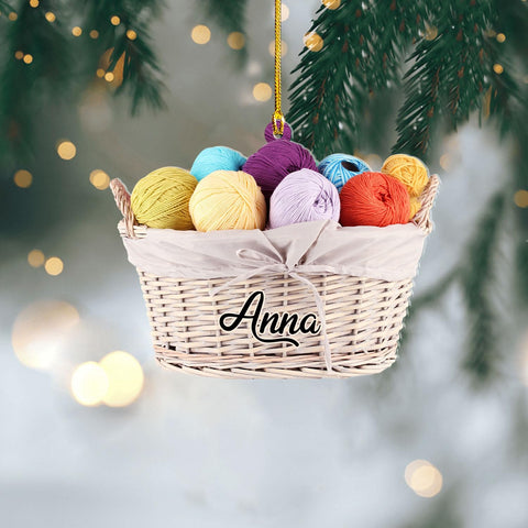 Personalized Knitting Ornaments 2024, Knitting Yarns Custom Knit Ornament Knitting Christmas Ornament, Crochet Ornaments for Christmas Tree, Christmas Gifts for Crocheters, Sewing Ornament (KT13)
