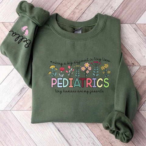 Custom Pediatric Nurse PEDS Crew RN Cute Personalized T-Shirt for Nursing School Grad NICU Emergency Funny Superheroes Gift