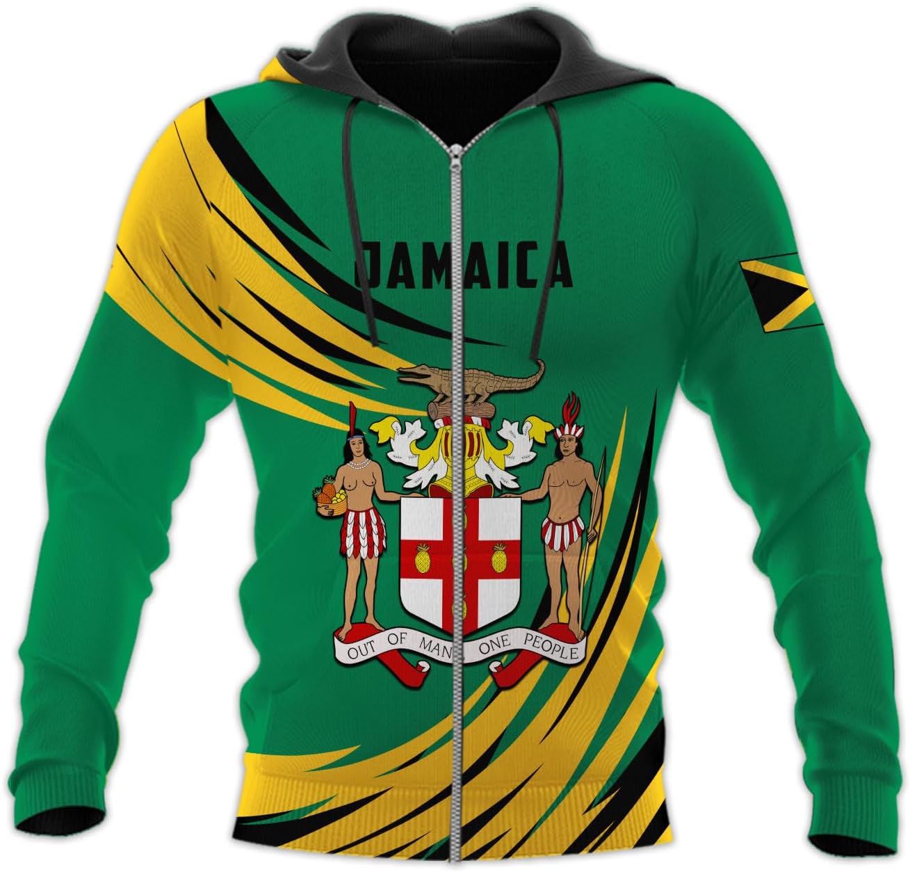 Mostprints Personalized Jamaica Hoodie Camisa Jamaica Hoodies Jamaica Sweaters Shirts Men & Women Jamaican Pride Shirt Gifts