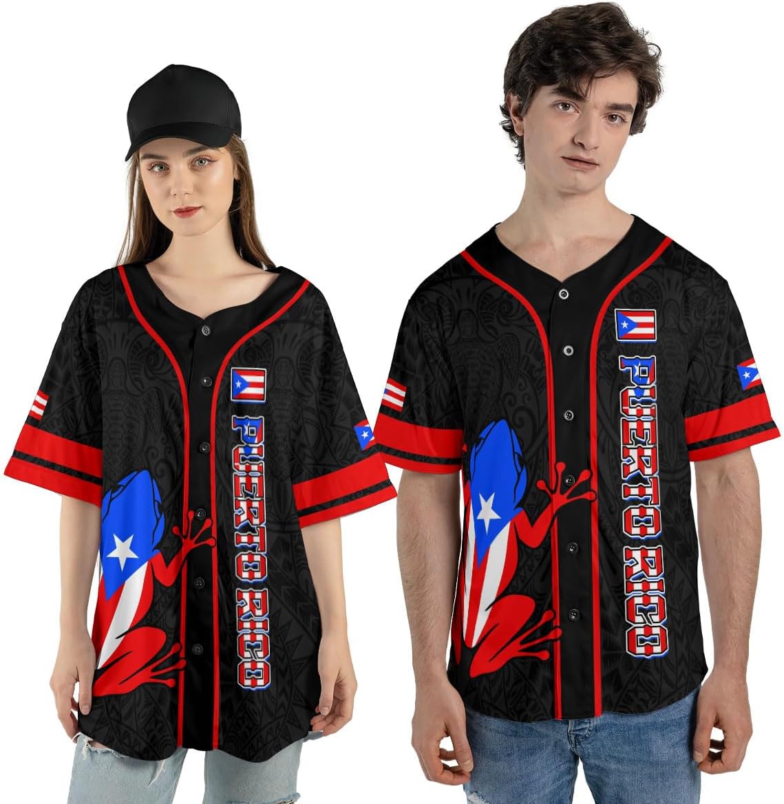 Suseaz Personalized Puerto Rico Baseball Shirt Custom Team Name Puerto Rican Baseball Jersey, Puerto Rican Baseball Men