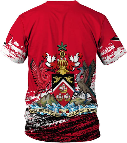 Artparel Personalized Trinidad and Tobago Shirt Trinidad and Tobago Coat of Arms Flag ShirtsTrinidad and Tobago Crest