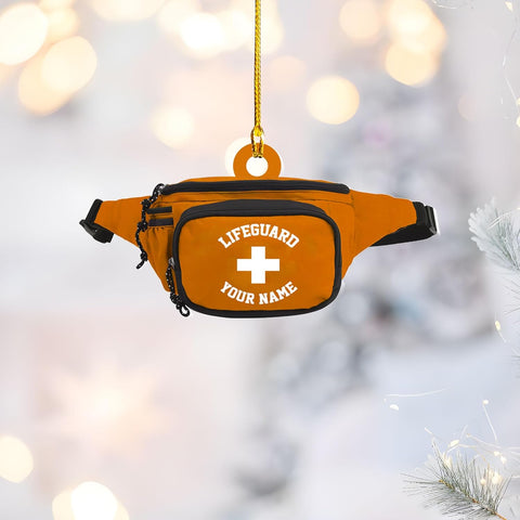 Personalized Lifeguard Ornament, Lifeguard Gift Christmas 2024 Life Guard Ornament Lifesaver Ornament, Lifeguard Gift Ideas for Women Girl Kids, Officially Licensed Hot Lifeguard (Style 4)