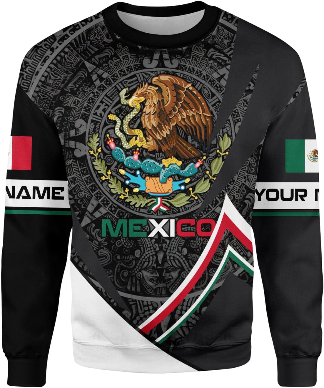 Mostprints Personalized Name Mexican Hoodie 3D, Mexican Hoodies for Men, Unisex Mexico Hoodie, Mexico Hoodies for Men