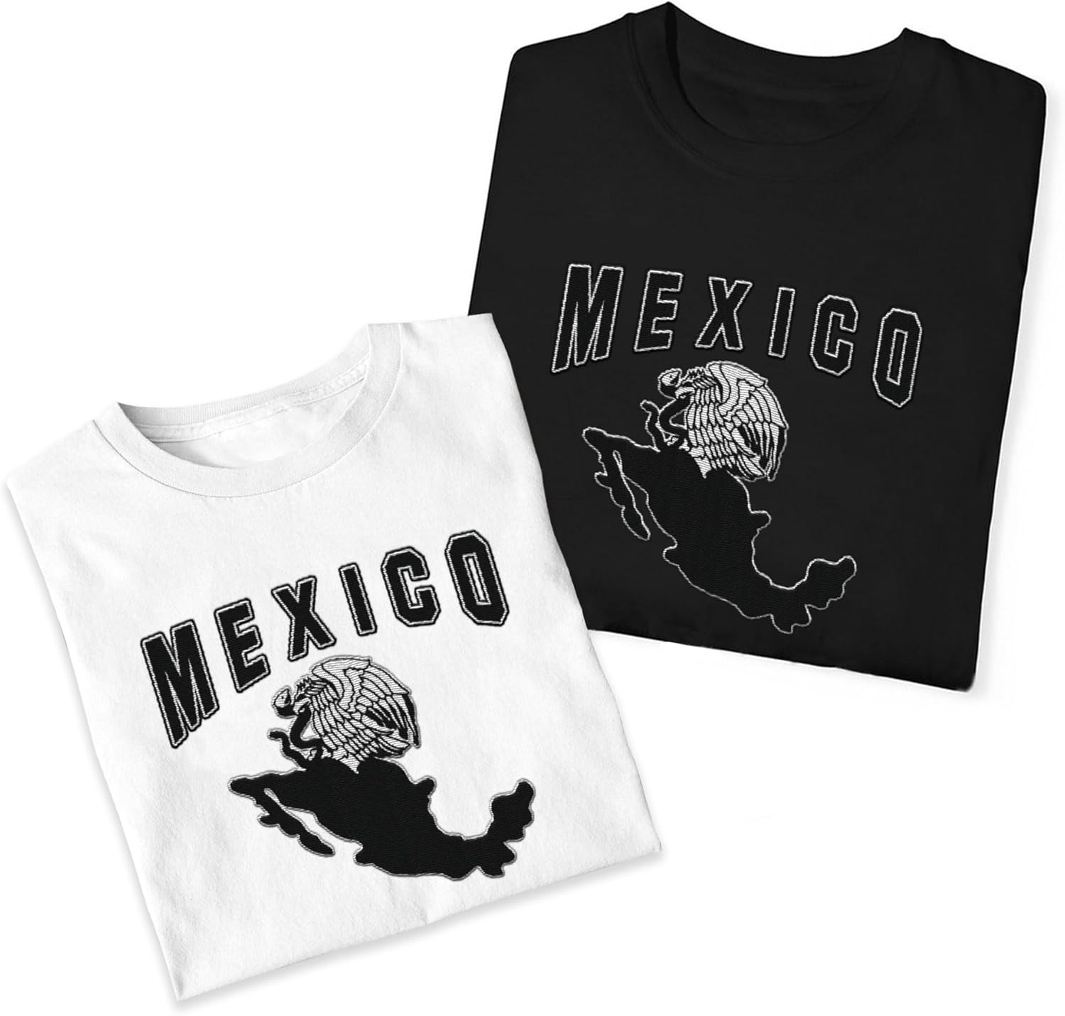 Mostprints Personalized Name Embroidered Mexico Tshirt, Customized Name Shirts Mexican US Flag, Mexico Shirt2