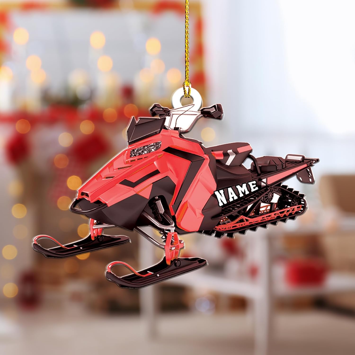 RoyalBro Personalized Snowmobile Ornament Snowmobile Gear Shoes Christmas Ornament for Snowmobile Lovers, Snowmobile Christmas Ornament Gift for Snowmobile Lovers (Style 6)