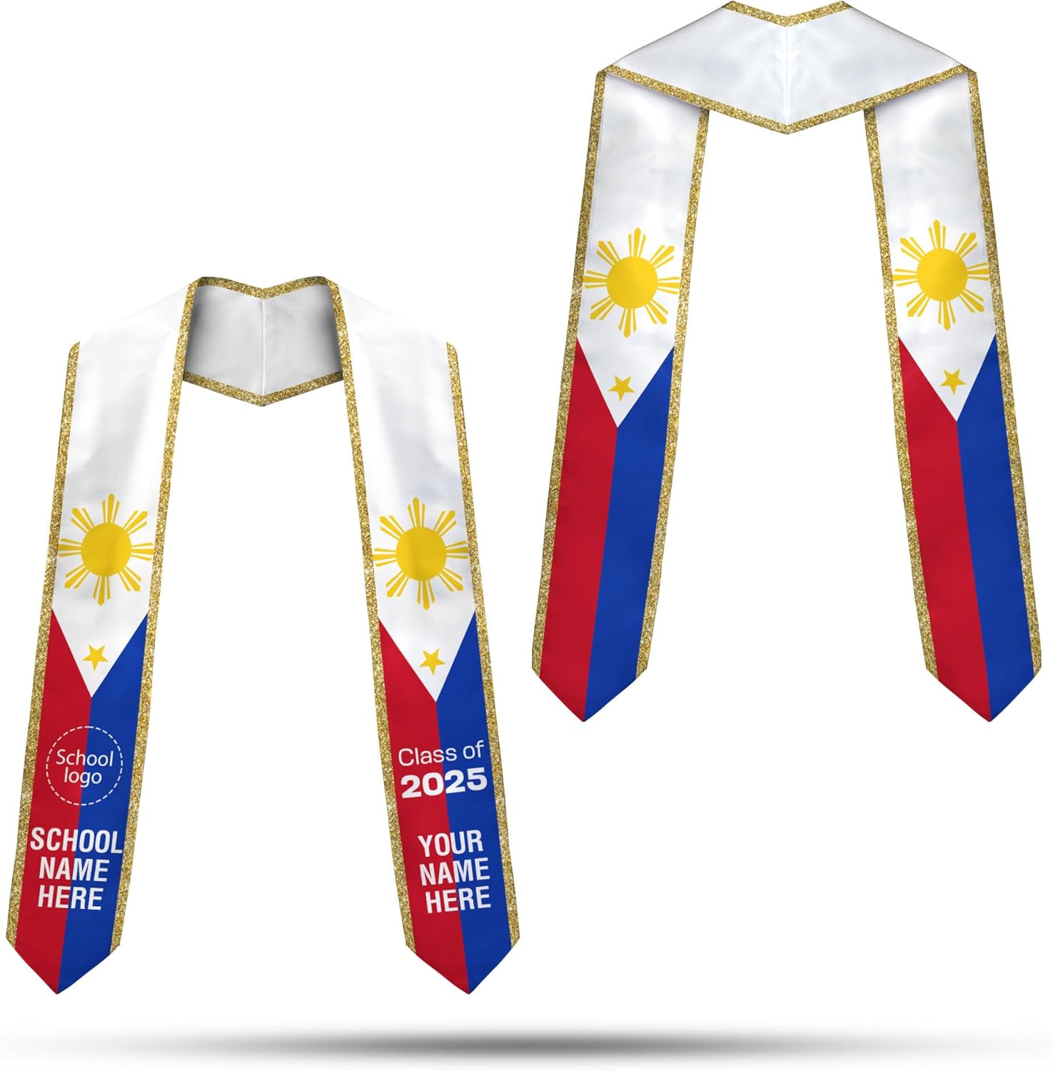 Customize Filipino Graduation Sash, Philippines Graduation Stole, Philippine Graduation Sash 2025