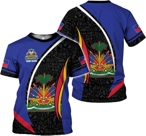 Vybonz Personalized Haiti Zip Hoodie - Men & Women Haitian Pride Coat Of Arms Hoodie