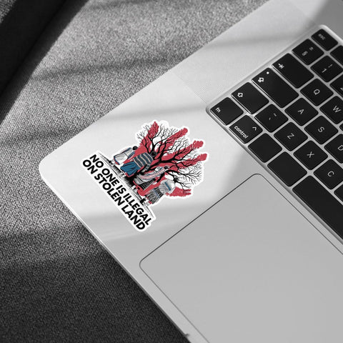 (3 Pcs) No One is Illegal On Stolen Land Sticker - Native American Decal, Indigenous Pride Bumper Sticker for Laptop, Water Bottle, Tumbler, Phone Case, Hard Hat, Helmet, Gifts 3"x3"