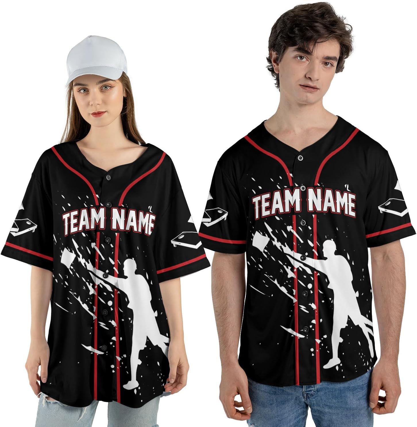 Royal Fight Personalized Cornhole Baseball Jersey Cornhole Toss Like A Boss Baseball Shirts Funny Cornhole Jerseys Men Women
